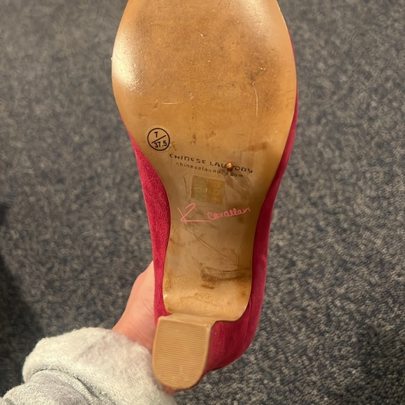 Kristin Cavallari Chinese Laundry Kane Wine Suede Pointed Slouch Ankle Booties - Picture 3 of 5